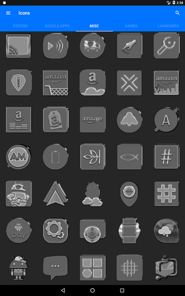Silver and Grey Icon Pack - Image screenshot of android app