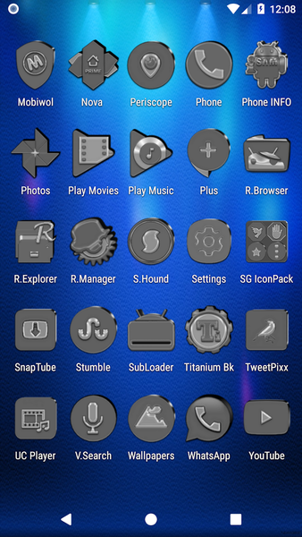 Silver and Grey Icon Pack - Image screenshot of android app