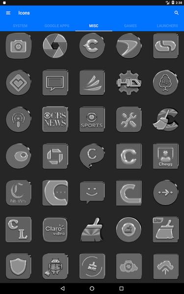 Silver and Grey Icon Pack - Image screenshot of android app