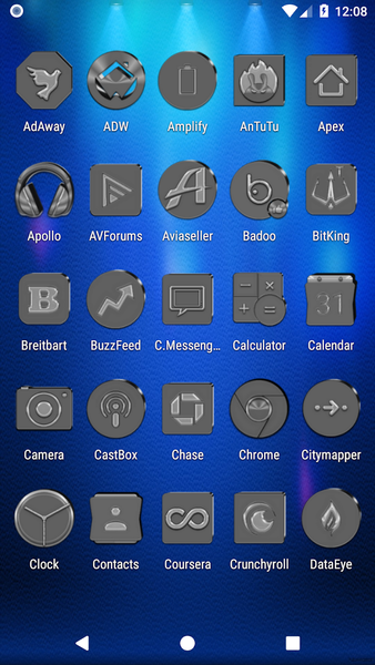 Silver and Grey Icon Pack - Image screenshot of android app