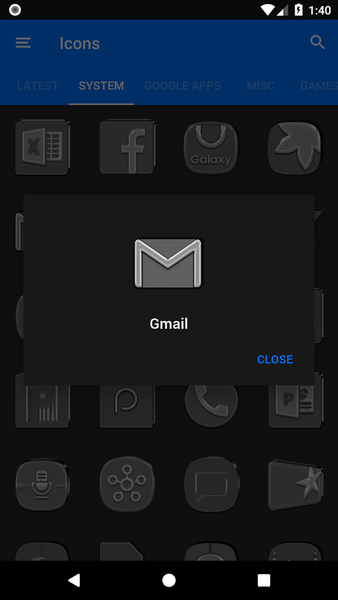Silver and Grey Icon Pack - Image screenshot of android app