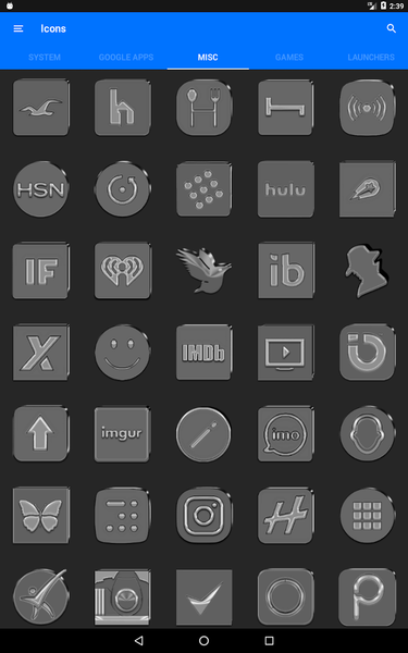 Silver and Grey Icon Pack - Image screenshot of android app