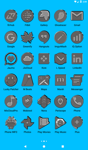 Silver and Grey Icon Pack - Image screenshot of android app