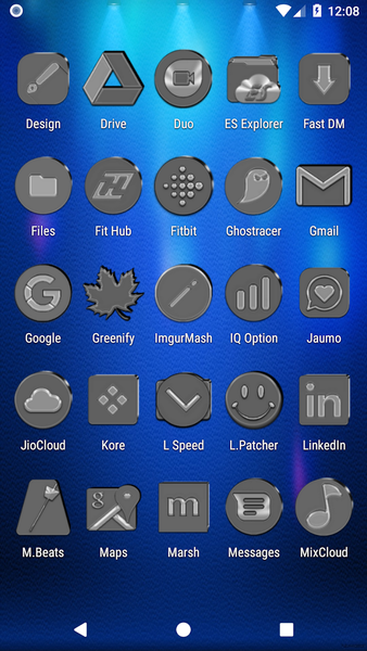 Silver and Grey Icon Pack - Image screenshot of android app