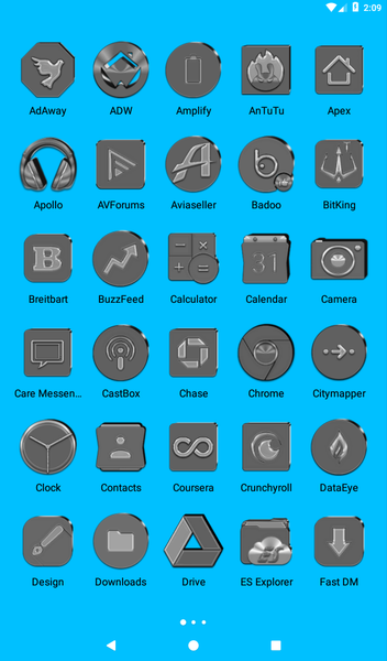 Silver and Grey Icon Pack - Image screenshot of android app