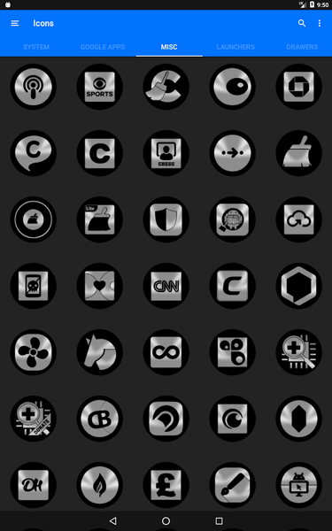 Oreo Silver Icon Pack - Image screenshot of android app