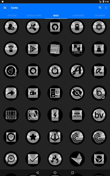 Oreo Silver Icon Pack - Image screenshot of android app