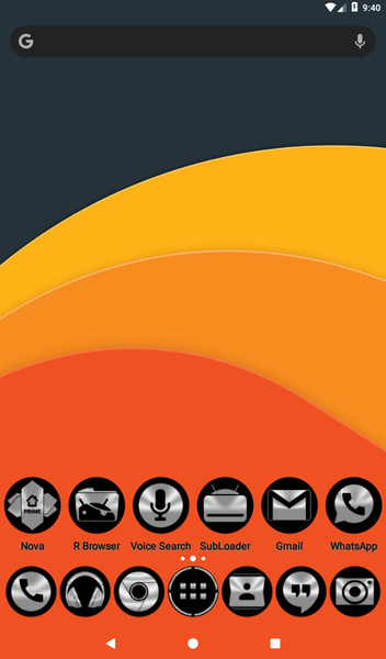 Oreo Silver Icon Pack - Image screenshot of android app