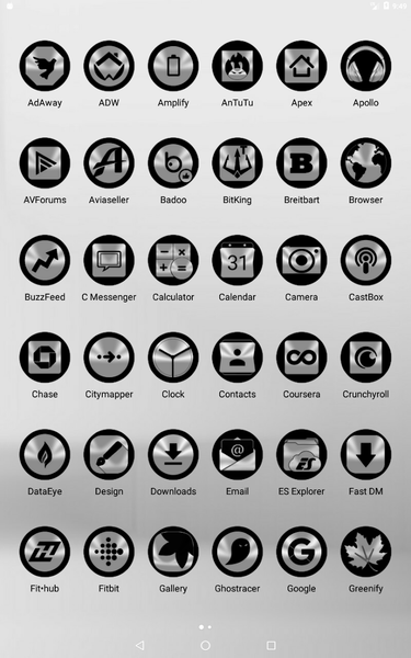 Oreo Silver Icon Pack - Image screenshot of android app