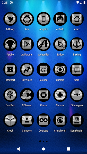 Oreo Silver Icon Pack - Image screenshot of android app