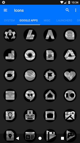 Oreo Silver Icon Pack - Image screenshot of android app