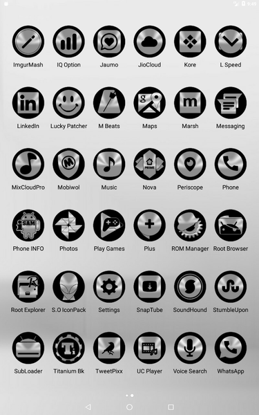 Oreo Silver Icon Pack - Image screenshot of android app