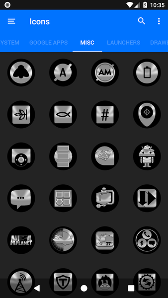 Oreo Silver Icon Pack - Image screenshot of android app
