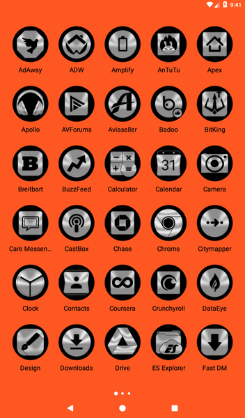 Oreo Silver Icon Pack - Image screenshot of android app