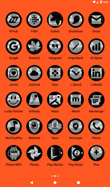 Oreo Silver Icon Pack - Image screenshot of android app