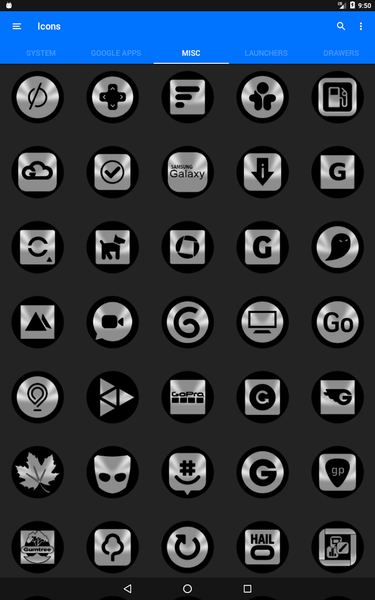 Oreo Silver Icon Pack - Image screenshot of android app