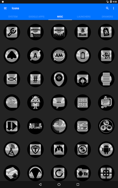 Oreo Silver Icon Pack - Image screenshot of android app
