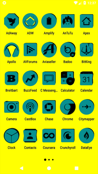 Teal and Black Icon Pack - عکس برنامه موبایلی اندروید