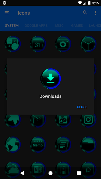 Teal Icon Pack Style 7 - Image screenshot of android app