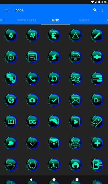 Teal Icon Pack Style 7 - Image screenshot of android app