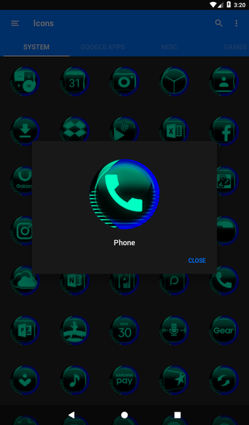 Teal Icon Pack Style 7 - Image screenshot of android app