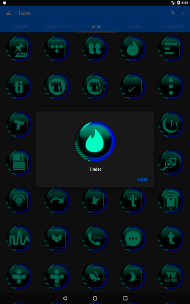 Teal Icon Pack Style 7 - Image screenshot of android app