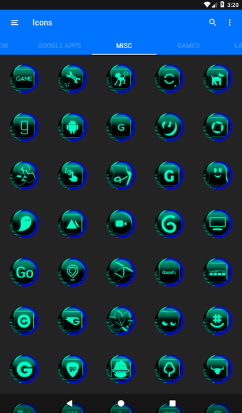 Teal Icon Pack Style 7 - Image screenshot of android app
