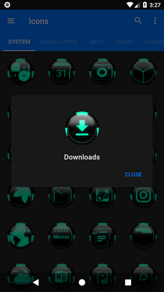 Teal Icon Pack Style 6 - Image screenshot of android app