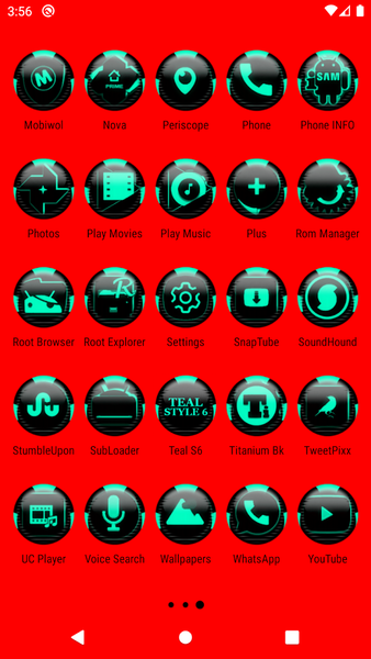 Teal Icon Pack Style 6 - Image screenshot of android app