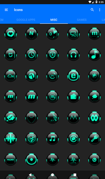 Teal Icon Pack Style 6 - Image screenshot of android app
