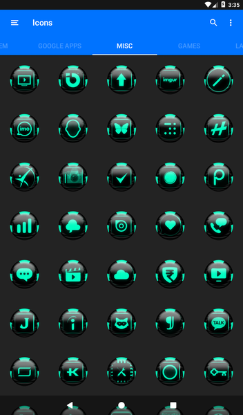 Teal Icon Pack Style 6 - Image screenshot of android app