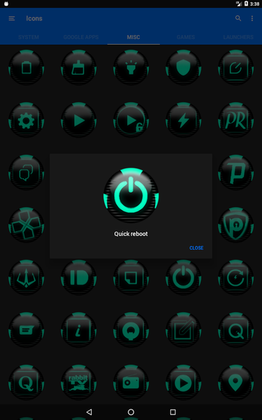 Teal Icon Pack Style 6 - Image screenshot of android app