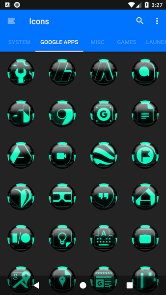 Teal Icon Pack Style 6 - Image screenshot of android app