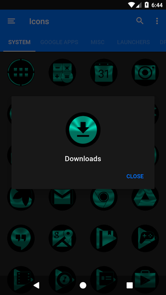 Oreo Teal Icon Pack - عکس برنامه موبایلی اندروید