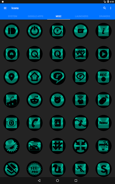 Oreo Teal Icon Pack - عکس برنامه موبایلی اندروید