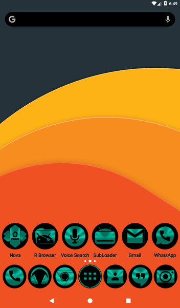 Oreo Teal Icon Pack - عکس برنامه موبایلی اندروید