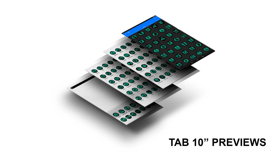 Oreo Teal Icon Pack - عکس برنامه موبایلی اندروید