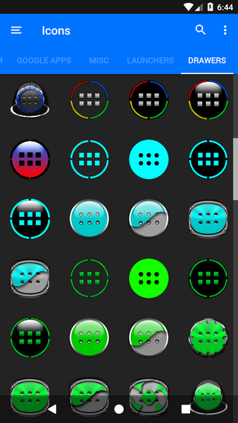 Oreo Teal Icon Pack - عکس برنامه موبایلی اندروید