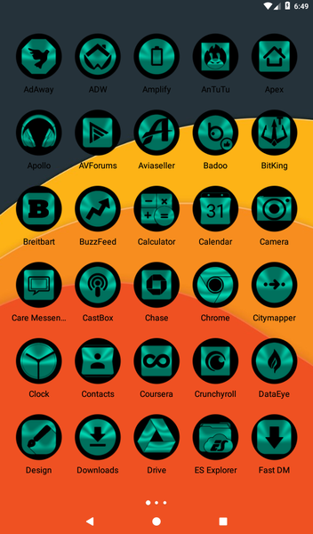 Oreo Teal Icon Pack - عکس برنامه موبایلی اندروید