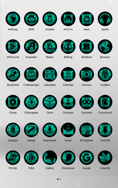 Oreo Teal Icon Pack - عکس برنامه موبایلی اندروید