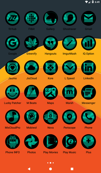 Oreo Teal Icon Pack - عکس برنامه موبایلی اندروید