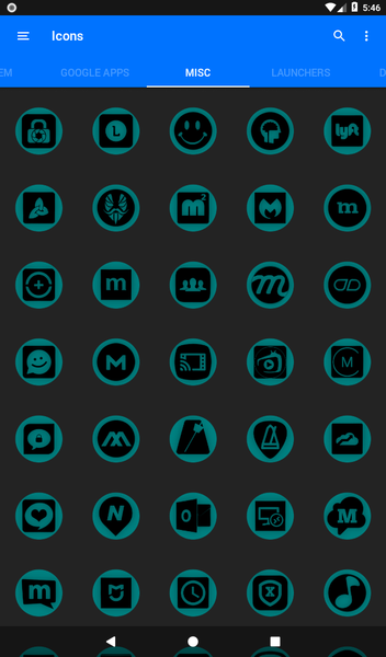 Oreo Teal Icon Pack P2 - Image screenshot of android app