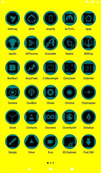 Oreo Teal Icon Pack P2 - Image screenshot of android app