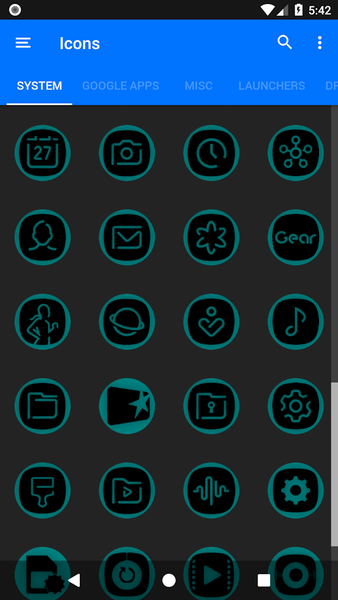 Oreo Teal Icon Pack P2 - Image screenshot of android app