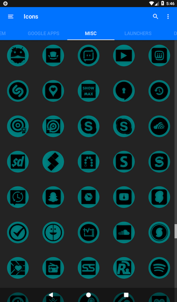 Oreo Teal Icon Pack P2 - Image screenshot of android app