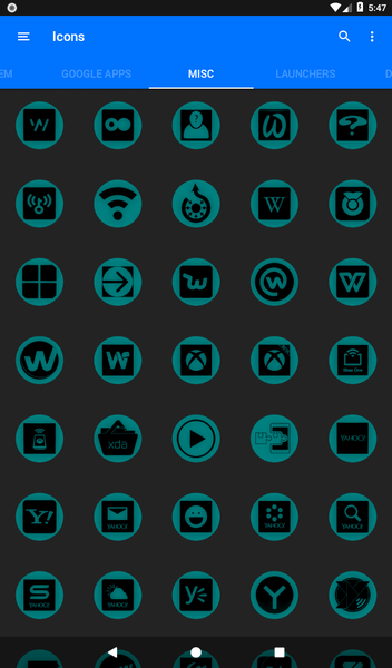 Oreo Teal Icon Pack P2 - Image screenshot of android app