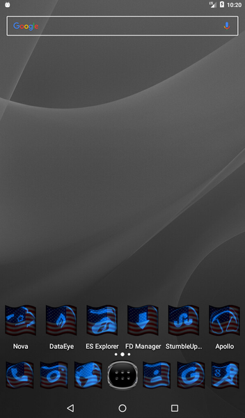 Usa Flag Blue Icon Pack - Image screenshot of android app