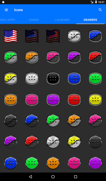 Usa Flag Blue Icon Pack - Image screenshot of android app