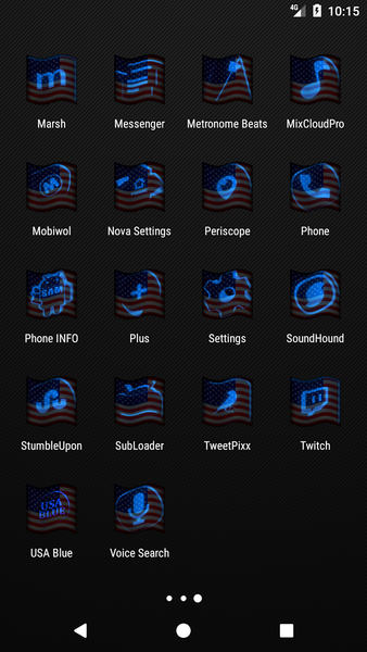 Usa Flag Blue Icon Pack - Image screenshot of android app