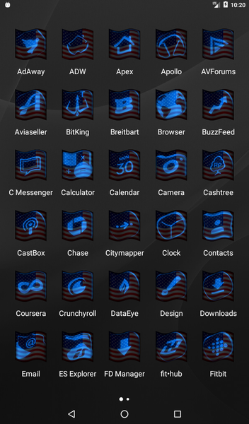 Usa Flag Blue Icon Pack - Image screenshot of android app